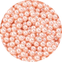Colorful Imitation Pearl Beads for DIY Crafts and Decorations (Light orange yellow)
