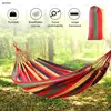 Camping Hammock Thickened Durable Fabric Canvas Single Hammocks Travel Swing Chair Hanging Bed Double Outdoor Hammock with Bag 2