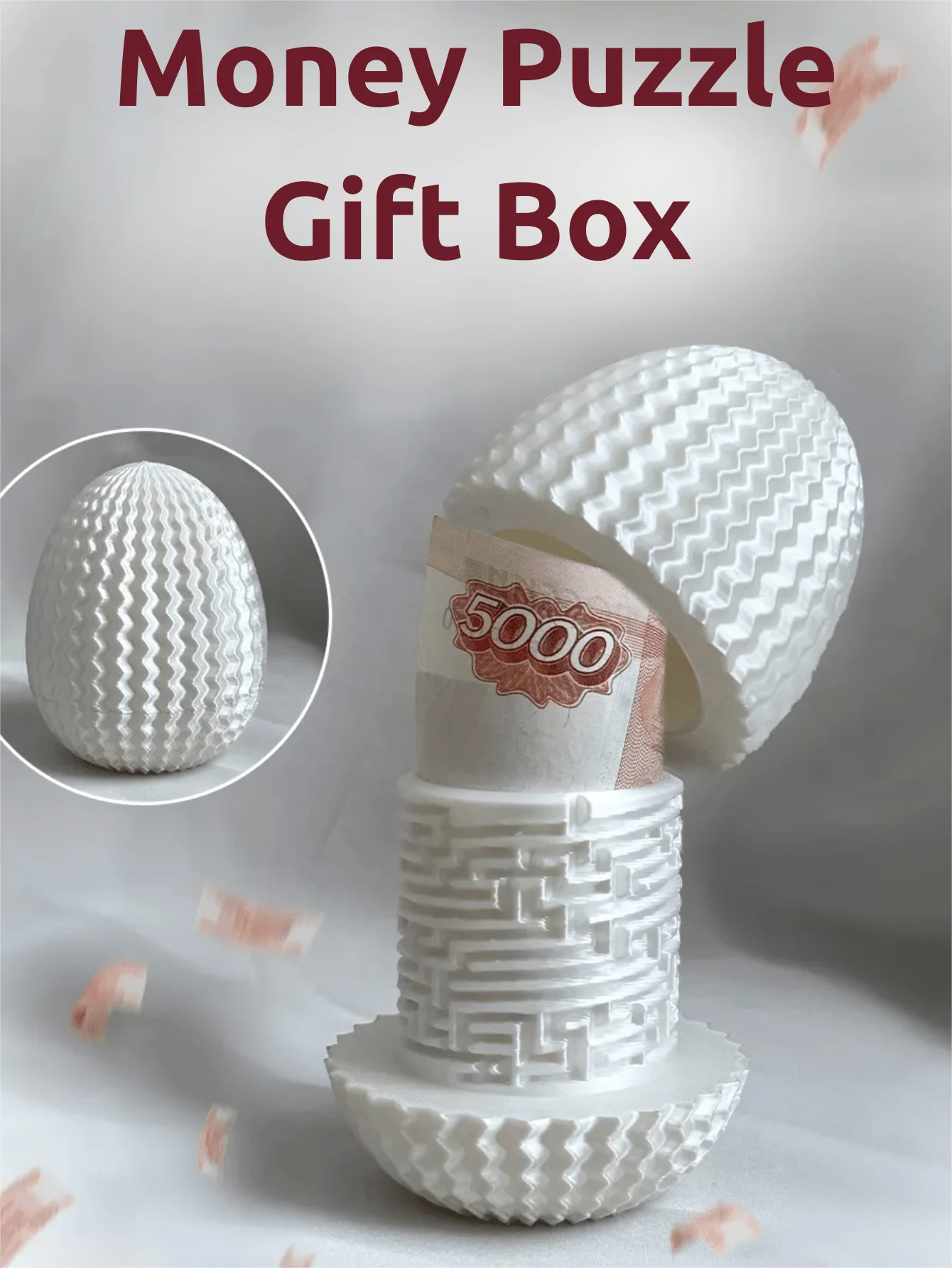 Mystery Money Puzzle Gift Box Perfect for Birthday Easter Unique Surprise Egg Decoration Ideal for Parties Celebrations Birthday