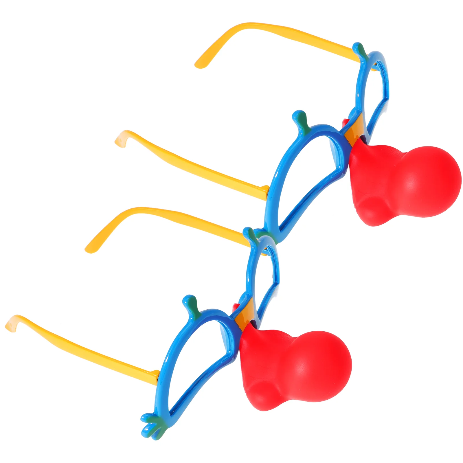 

2 Pcs Funny Red Nose Glasses Kids Clothes Accessory Sun Aldult Party Eyeglasses