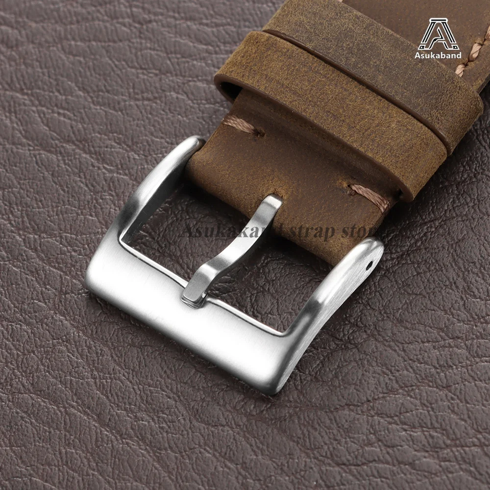 Oil Wax Crazy Horse Leather Watchband - Premium Men's and Women's Wristband