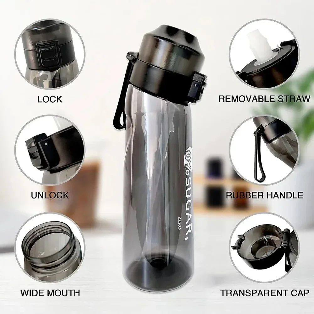 Air Up Flavored Water Bottle 1PC 1 Free Pods Straw Flavor Pod Outdoor Fitness sports water bottle,sports bottle