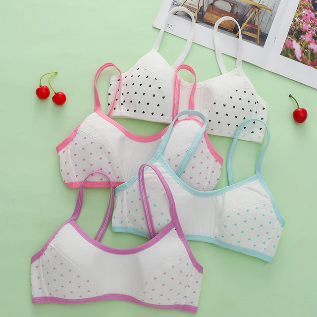 Girls Cute Cartoon Bras Children Underwear Cotton Kids Training Bras No  steel ring Tops Soft Girls Brassiere fille - AliExpress