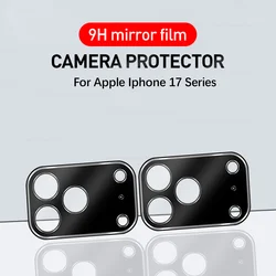 Premium 3D Back Camera Protector Case with Tempered Glass Ring - Rear Lens Cover - iPhone 17 (Black)