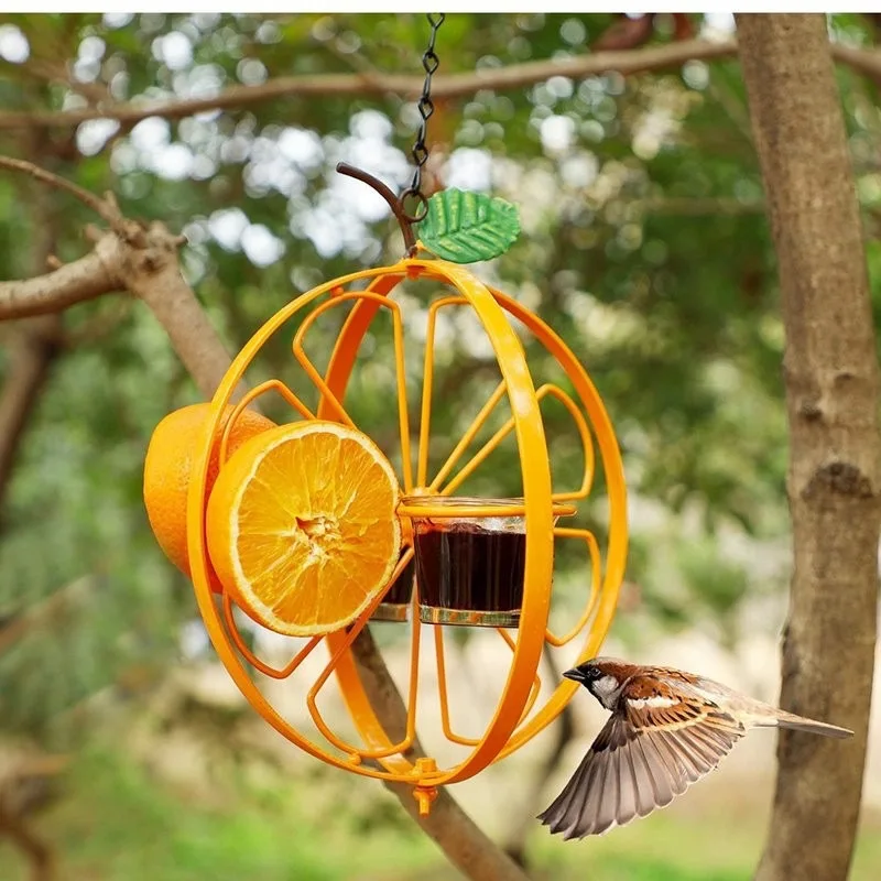 New Metal Hummingbird Feeder Outdoor Bird Water Food Feeder Stand for Garden Yard