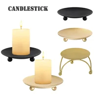 Iron Black Golden Candle Gold Candle Holders for Wedding Festival Party Candlestick Holder Art Gift Home Decoration Accessories 1