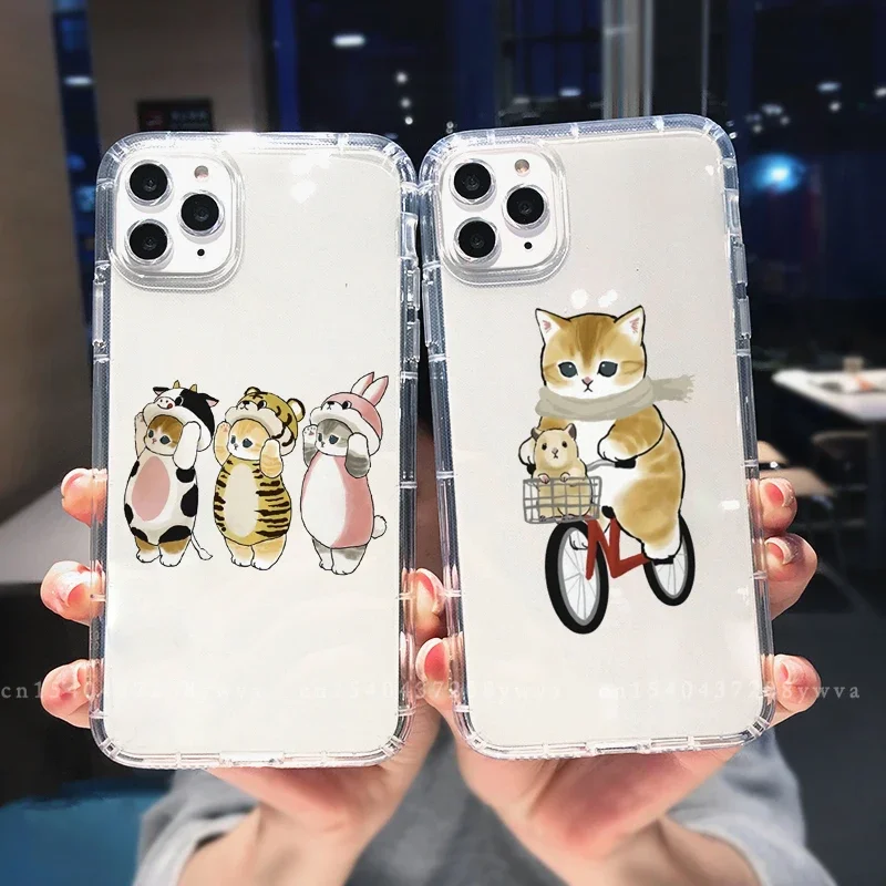 Funda transparente con estampado completo de gatito adorable para