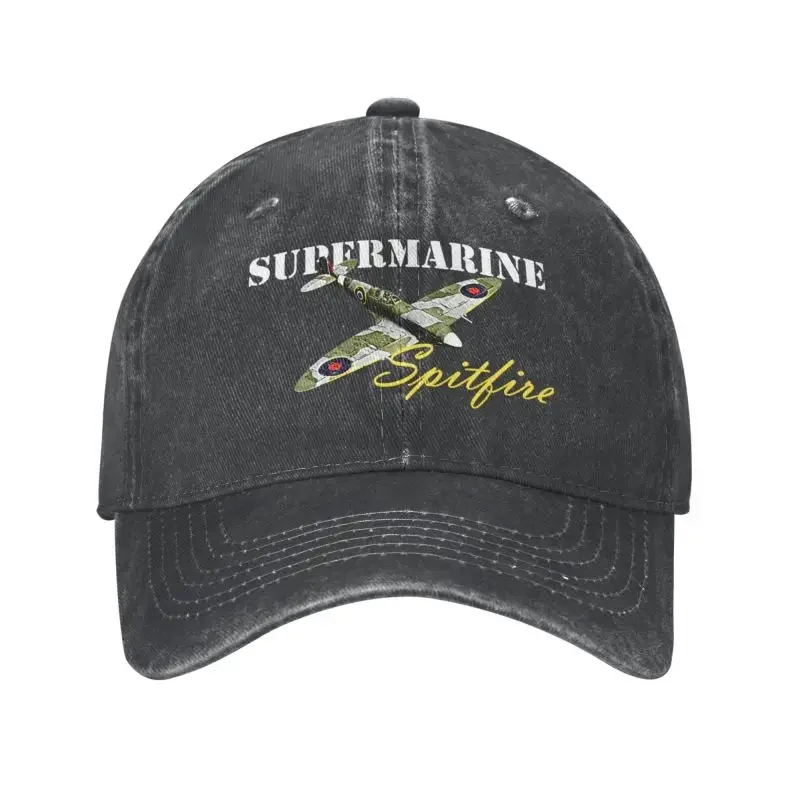 

Cotton Supermarine Spitfire Raf Baseball Cap Men Women Breathable Fighter Plane WW2 War Pilot Aircraft Airplane Dad Hat Outdoor