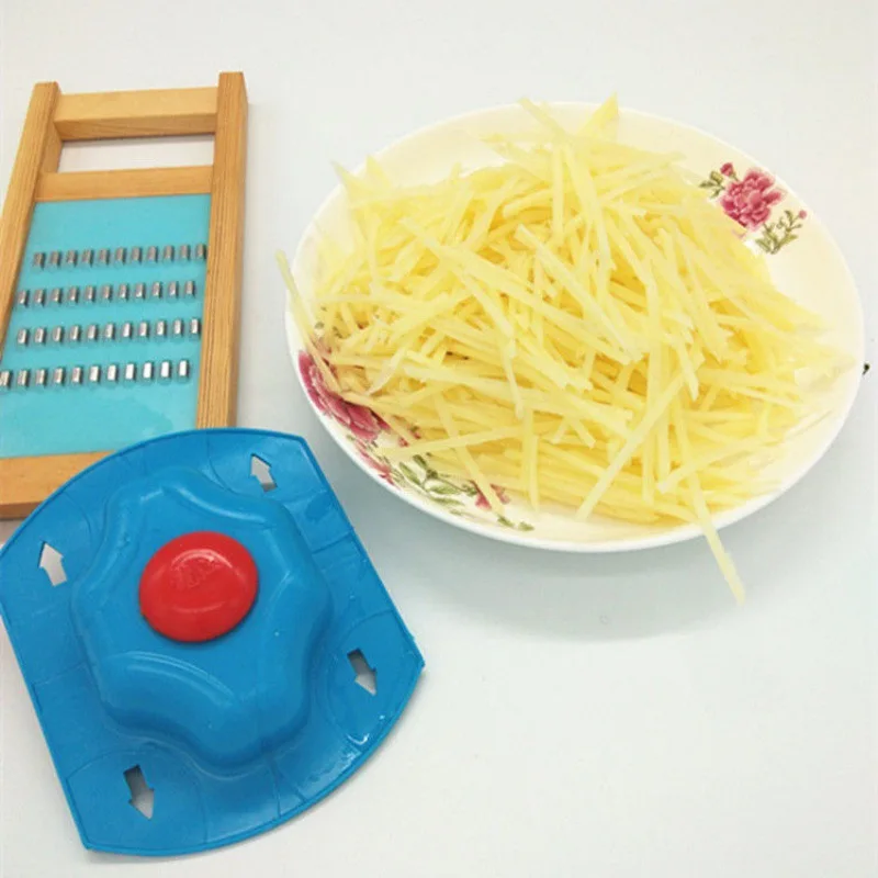 Description Picture 6 of itemWooden Potato Grater Cucumber Vegetable Slicer Salad Kitchen Shredder Cheese Carrot Chopper Potato Peeler French Fry Cutter