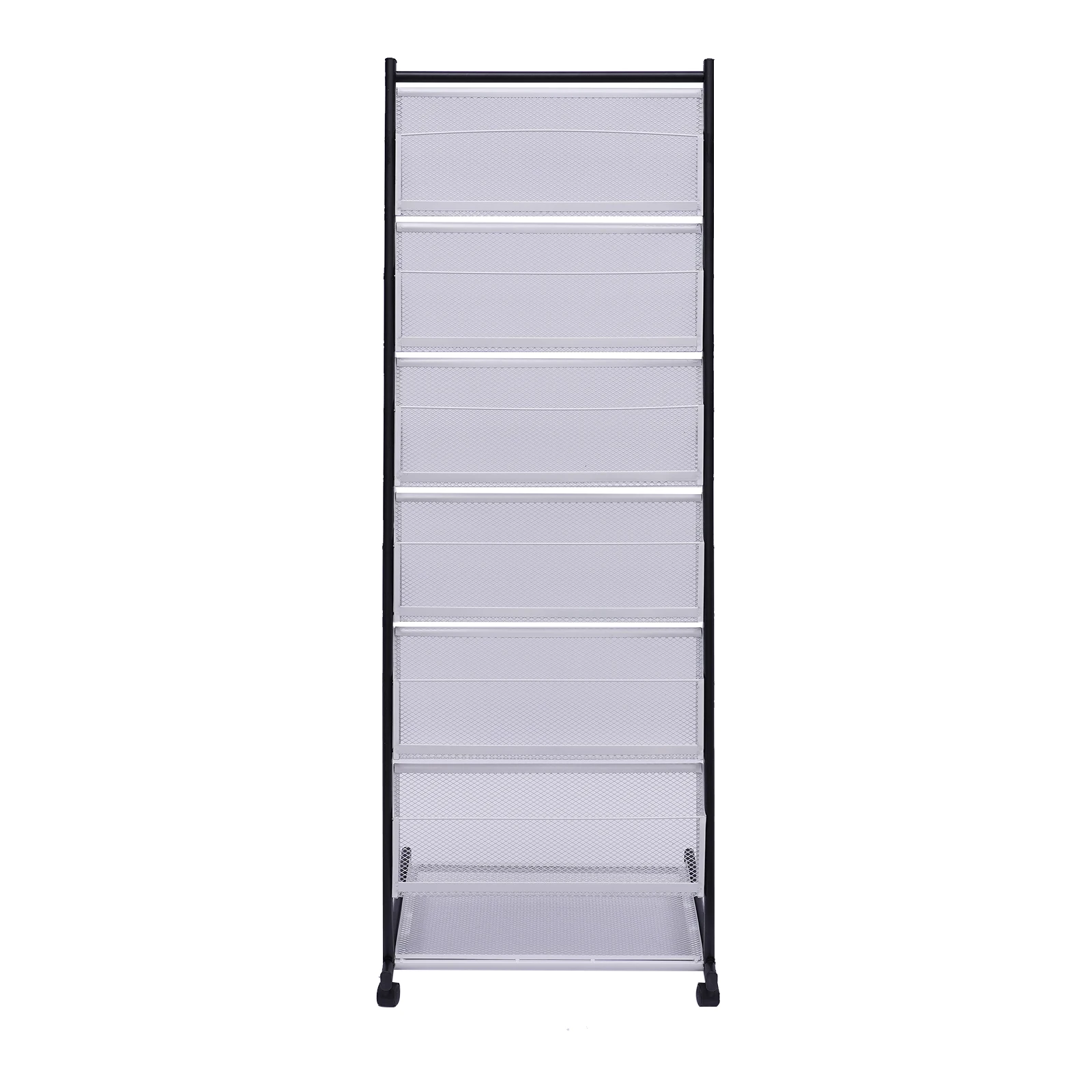 Brochure Display Stand Literature Stand Magazine Rack Holder Floor Standing Office Display Rack with 6 Shelves Iron