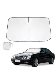 Premium Anti - UV Car Window Sunshade and Windshield Protector (Silver)