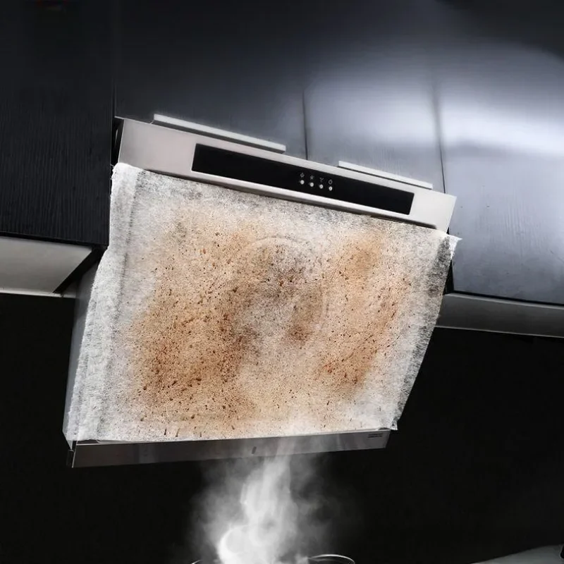 Disposable Kitchen Hood Oil Filter Paper Range Hood Grease Anti Oil Cotton Filter Cooker Extractor Fan Non-woven
