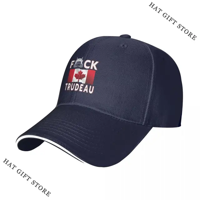 Best F-CK TRUDEAU SAVE CANADA FREEDOM CONVOY OF TRUCKERS WHITE Baseball Cap Golf Cap Ball Cap Caps Caps For Men Women S