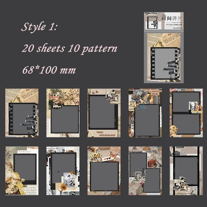 Vintage Frame Sticker Pack - 8 Style Scrapbooking & Handmade Craft Stickers