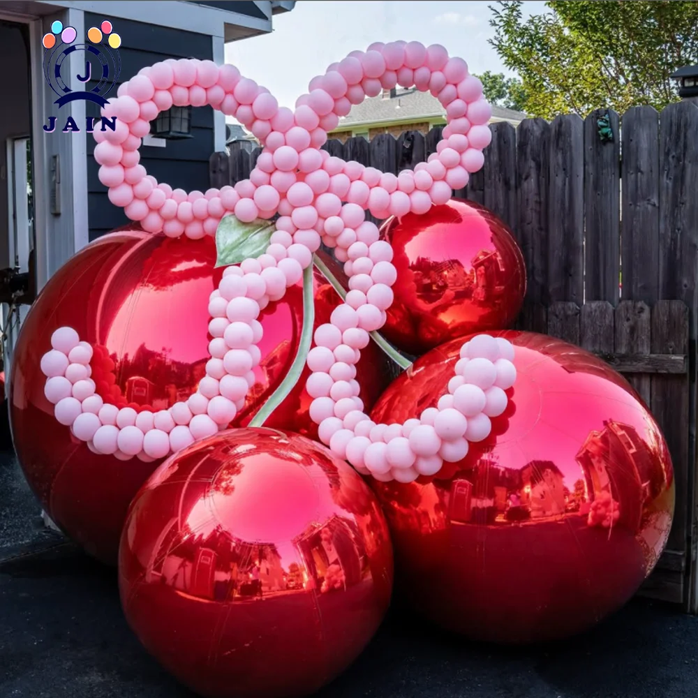 Inflatable Mirror Ball with Pump Big Shinny Balls Decorative Ball for Oktoberfest Christmas Party Birthday Rental