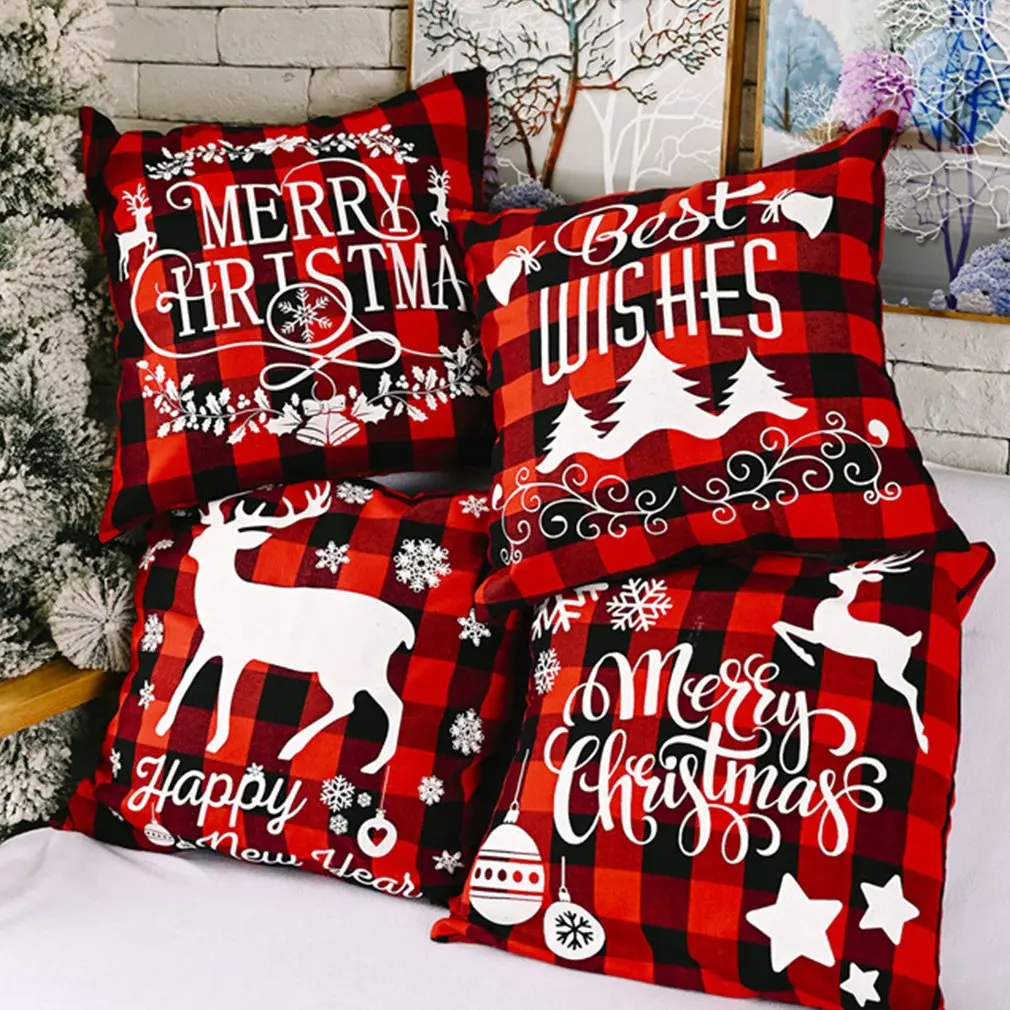 

2024 New Christmas Pillow Case Santa Claus Cute Snowmen Christmas Cushion Sofa Pillow Case Bedroom Decoration Cushion Case