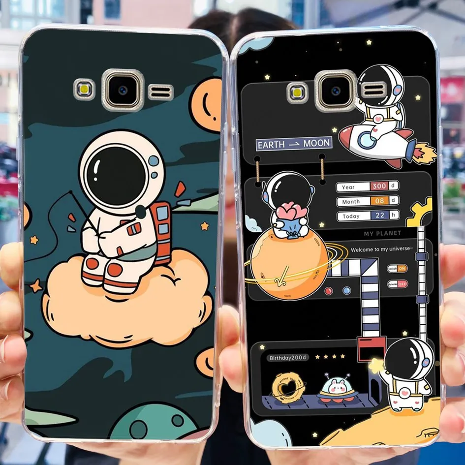 Cute Astronaut Silicone Shockproof Phone Case Bumper Cover