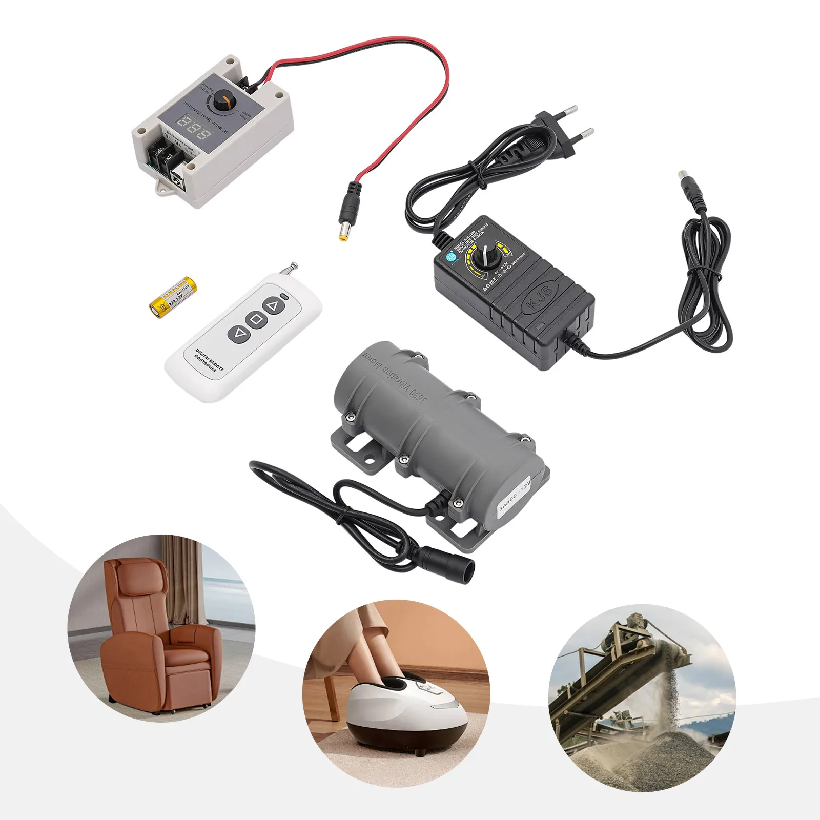 Hocheffizienter Vibrationsmotor mit Fernbedienung, 3800 U/min für Massagebetten und Vibrationsgeräte – Detail 4