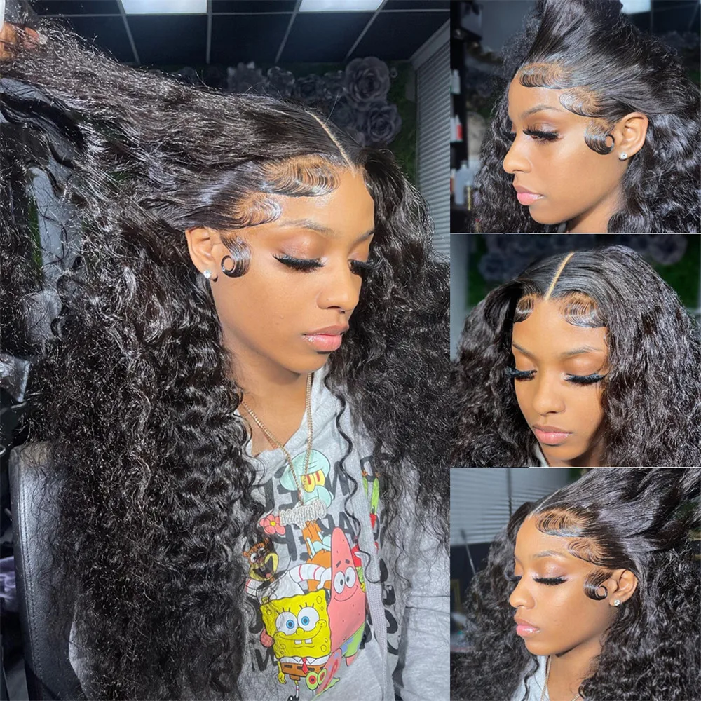 Women Wigs Transparent 13x4 13x6 360 HD Water Wave Lace Front Wigs Curly Human Hair Deep Wave Lace Frontal