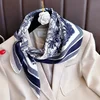 2025 Spring and Autumn New Imitated Silk Scarf Women 70cm Printed Square Scarf Outdoor Small Soft Headband Shawl Wrap Hijab Lady 3