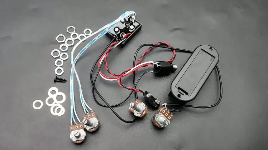 2 Band Pre-wired Active Bass Circuit Active EQ Equalizer Electric