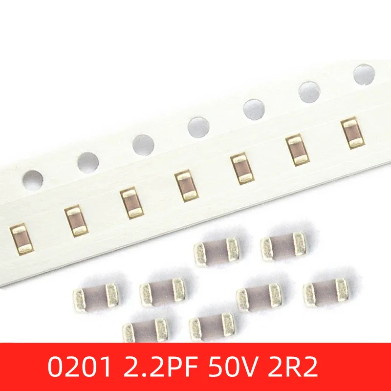 

100 шт., керамические конденсаторы SMD 0201 2.2PF 50V ± 0.25PF 2R2C COG NPO Chip
