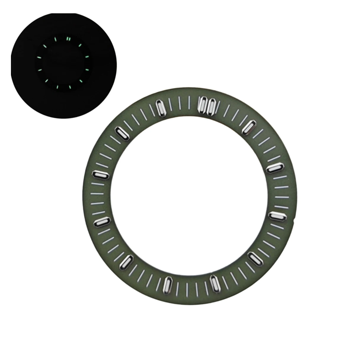Enhanced Luminous Watch Dial - Green with Multiple Color Options, 31mm