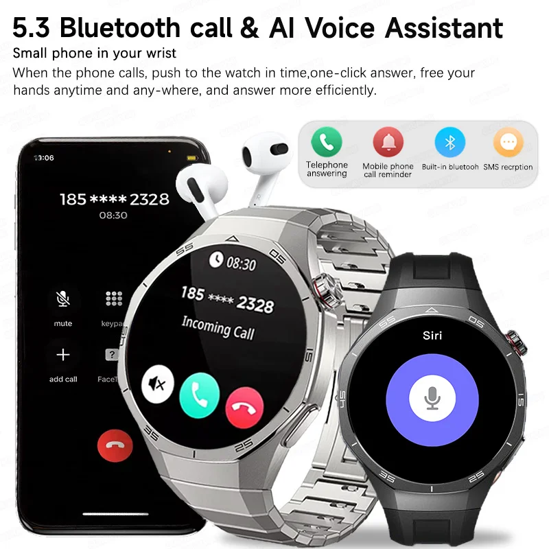 2025 Original WATCH GT5 Pro Smart Bracelet Men Women Full Touch Screen NFC GPS Bluetooth call Sport Fitness SmartWatch New