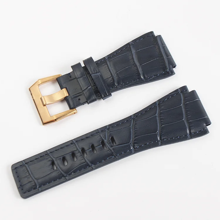 Genuine Leather Watchbands Men's Wristband For Bell Ross BR-01 BR-03 Strap High Quality Wrist Belt Bracelet With Tool