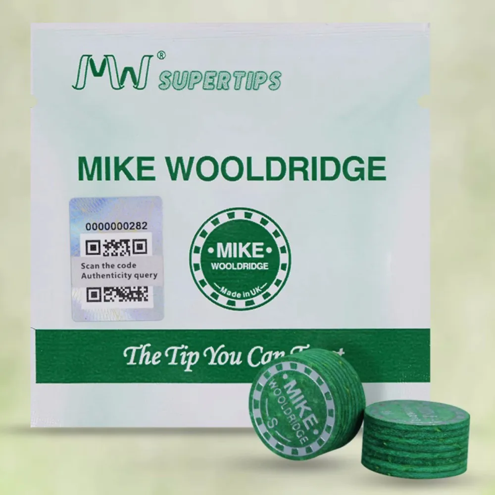 MIKE WOOLDRIDGE Verde Ghost Billiard Snooker Cue Tip 11/12/14mm S/M/H