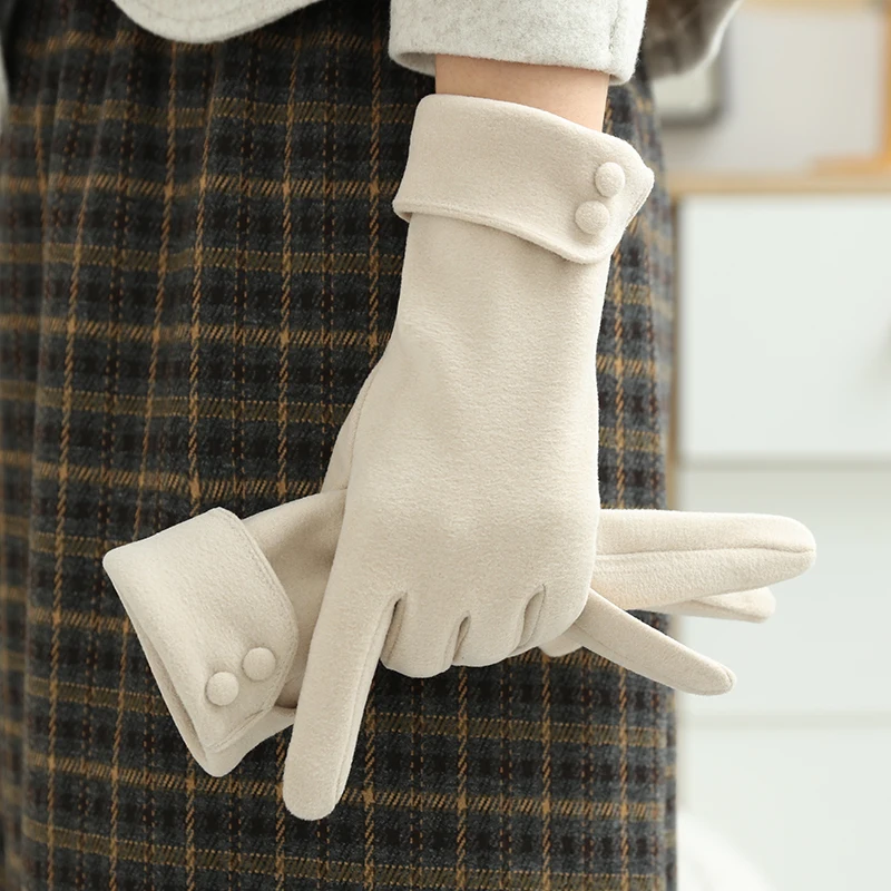 1 Pair of Women's Warm Gloves, Suitable for Women, with Velvet Lining, Windproof and Cold-Resistant, Available in Multiple Colors, Elegant and Stylish Gloves - 3