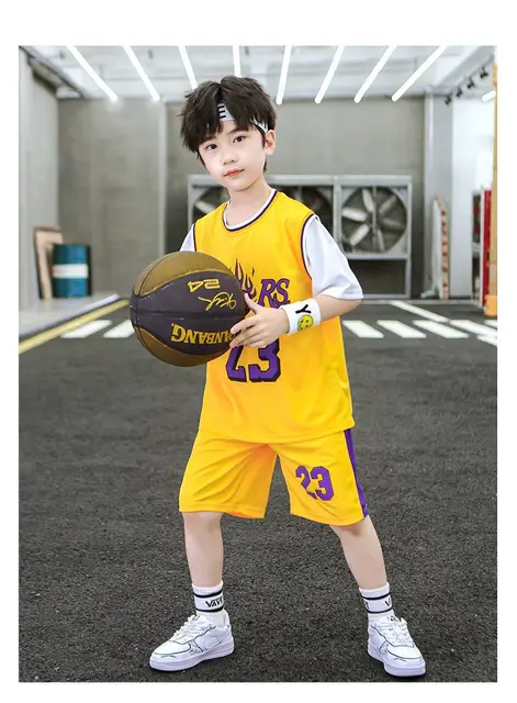 Boys' Basketball uniform sports suit James 23, Kobe 24, short