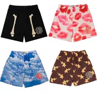2024 New Summer Eric Emanuel EE Basic Mesh Short Classic Floral Printed Gym Shorts Men's Gym Basketball Sports Beach Shorts 1