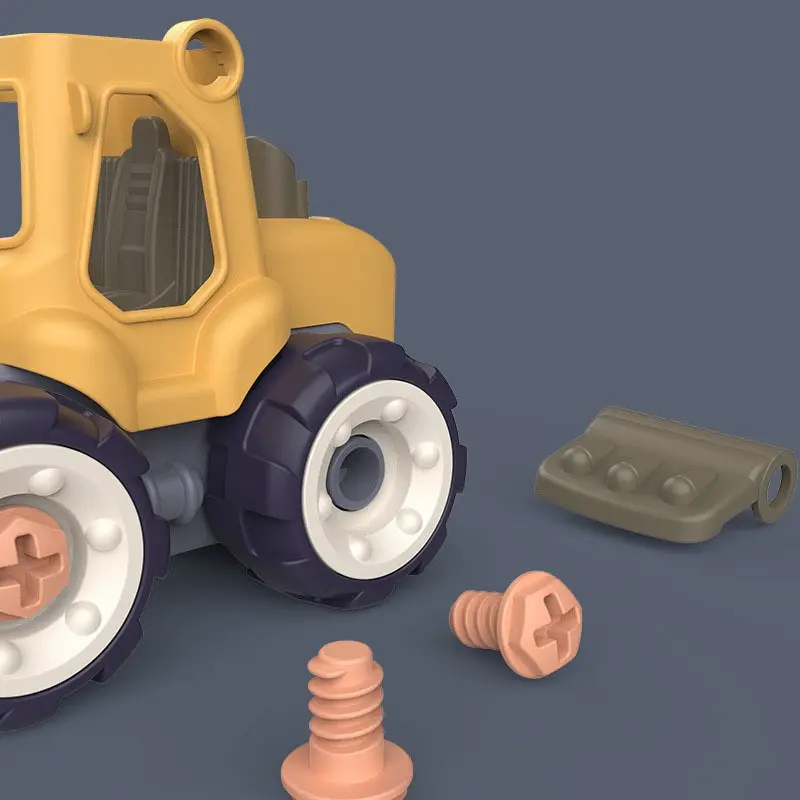 DIY Construction Truck Engineering Toys with Tools Educational Assembly Excavator Gift (Screwdriver Included)