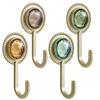 4pcs Diamond hooks Wall Mount Hooks Key Umbrella hooks Adhesive Wall Hangers Multi-use Wall Hooks Bathroom Towels Storage Hooks 1