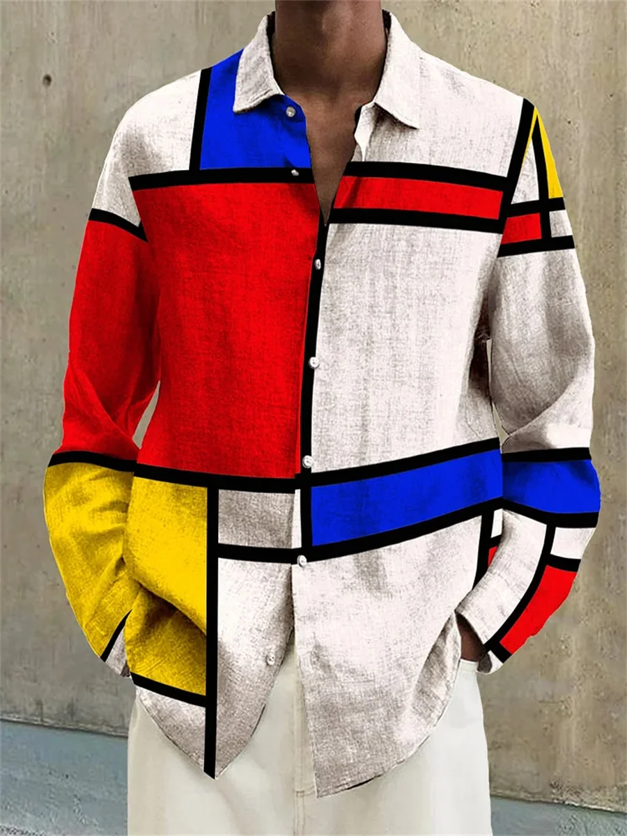 Camicie a Manica Corta da Uomo - Moda Note Musicali 3D Stampa Digitale Camicia Estate Casual Camicetta con Risvolto Outdoor Street Top