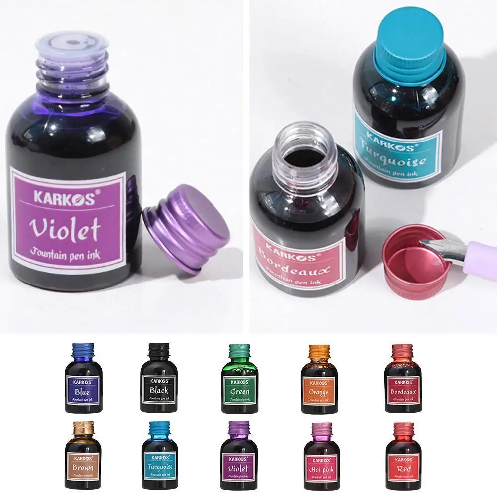 Fountain Pen Ink 1 Bottle 30ml Pure Color Universal Supplementary Pen Ink Painting Writing Student Stationery School Office Supplies
