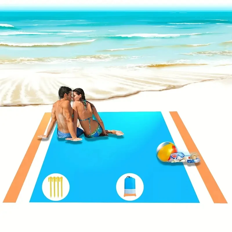 

Waterproof Beach Blanket Outdoor Picnic Mat Sandproof Portable Camping Mat for Travel Hiking Lightweight Folding Pocket Mattress