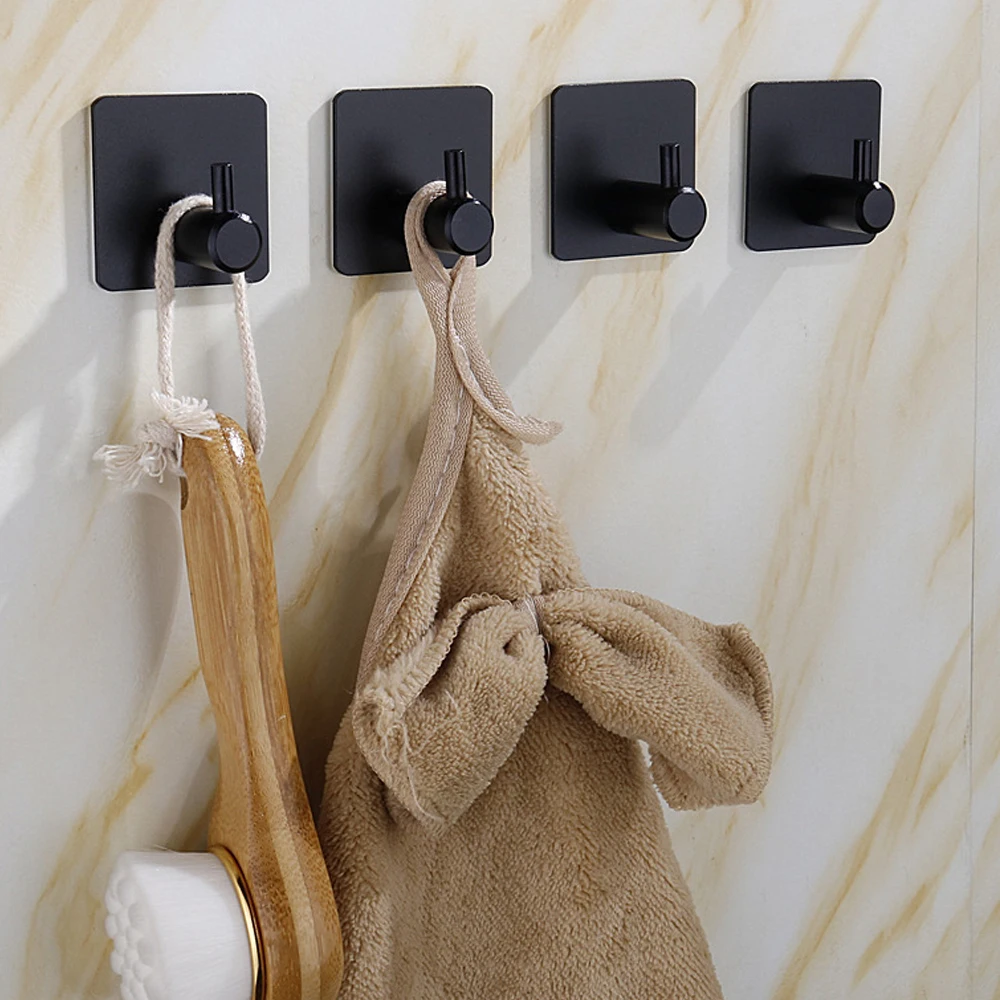 Rustproof Bathroom Tools Towel Organizer Shelf Key Hooks Kitchen Organizer  Closet Storage Rack