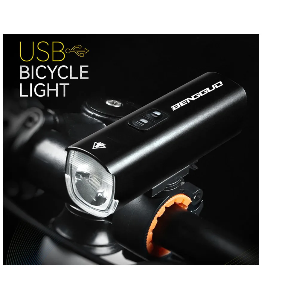 Luces para bicicleta de montaña, de aleación de aluminio de alto brillo, impermeables, para ciclismo nocturno al aire libre, con carga USB._voghion.com