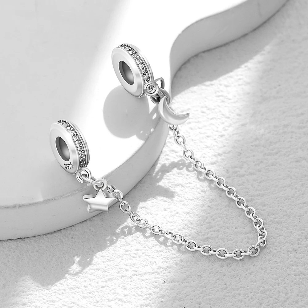 New 925 High-Quality Silver Daisy Leaf Shiny Split Chain Buckle Charm Fit for Original DIY Bracelets Women's BoutiqueJewelry 4