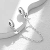New 925 High-Quality Silver Daisy Leaf Shiny Split Chain Buckle Charm Fit for Original DIY Bracelets Women's BoutiqueJewelry 4