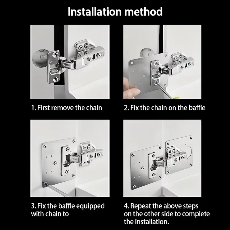 Hinge Repair Plate for Cabinet Reinforcement Both Side Damage Fixed