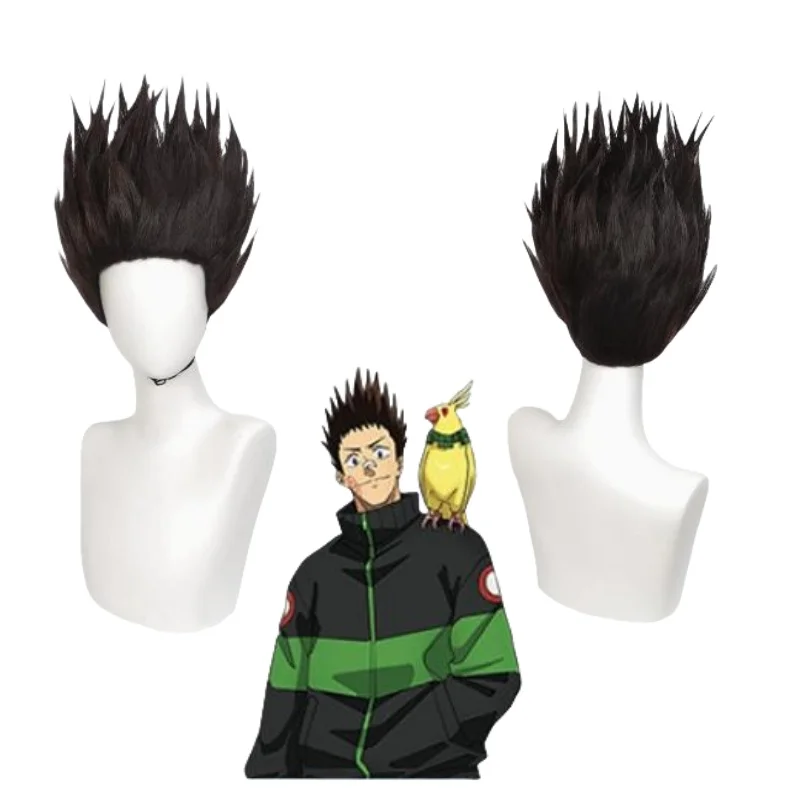 Heisuke Mashimo Cosplay Wig Anime Sakamoto Days Spiky Dark Brown Hair ...