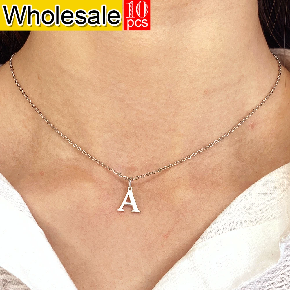 

Minimalist Initial Pendant Necklace Stainless Steel Luxury Quality Jewelry 2024 New