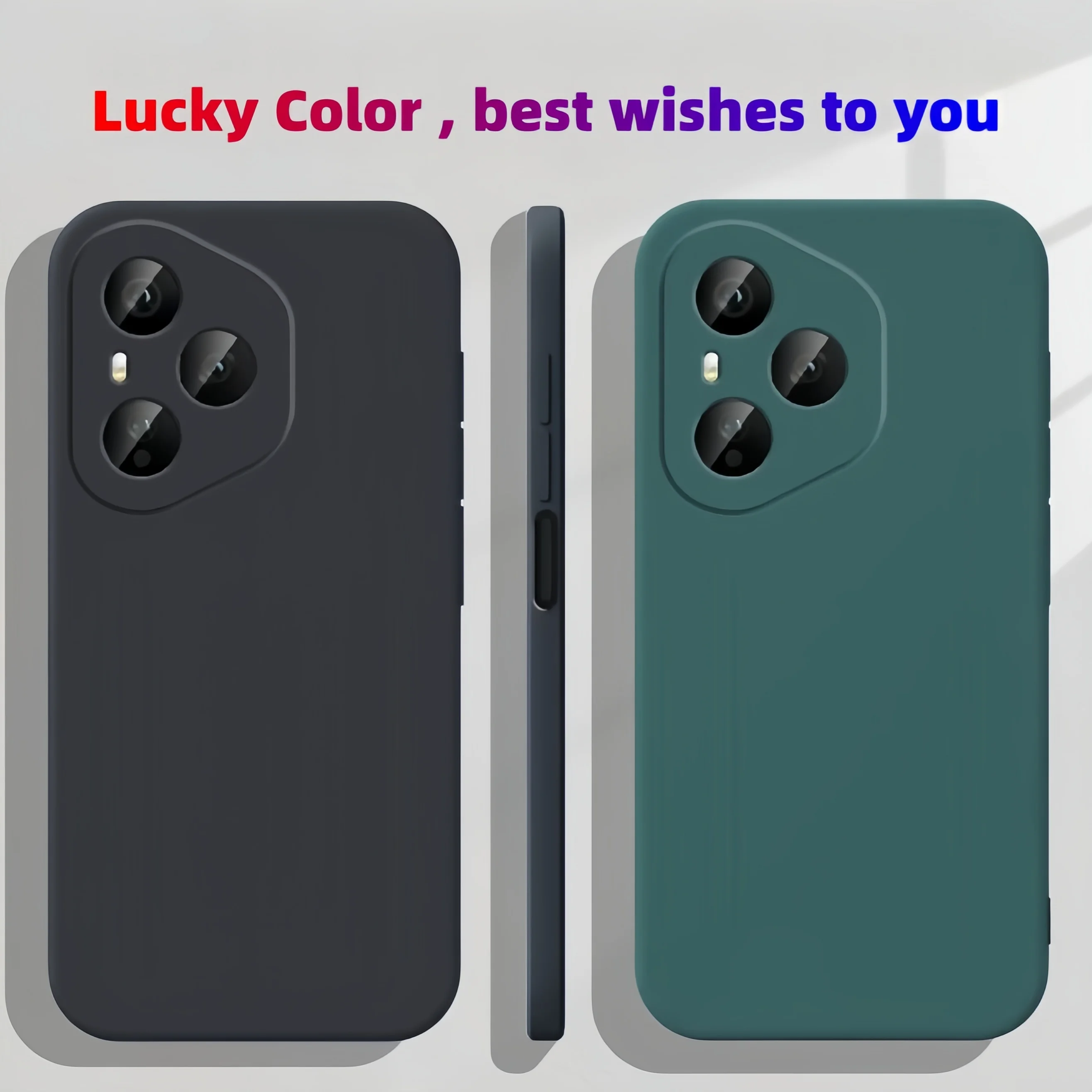 Noble Fashion Solid Colour Shockproof Protective Liquid Silicone Phone Case