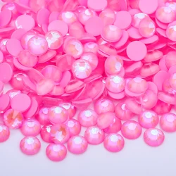 Fluorescent Glitter Neon Rhinestones for DIY Nail Art and Fashion Accessories (Y pink AB Neon)