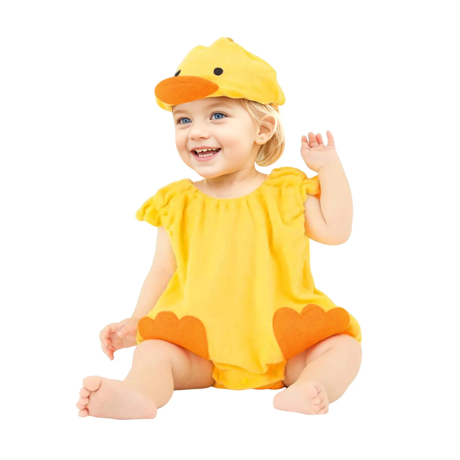 Party Dress Infant Boys Girls Cartoon Duck Cosplay Romper Bodysuit With Hat Newborn Photo Shoot Fall 18 Month Girl Clothes