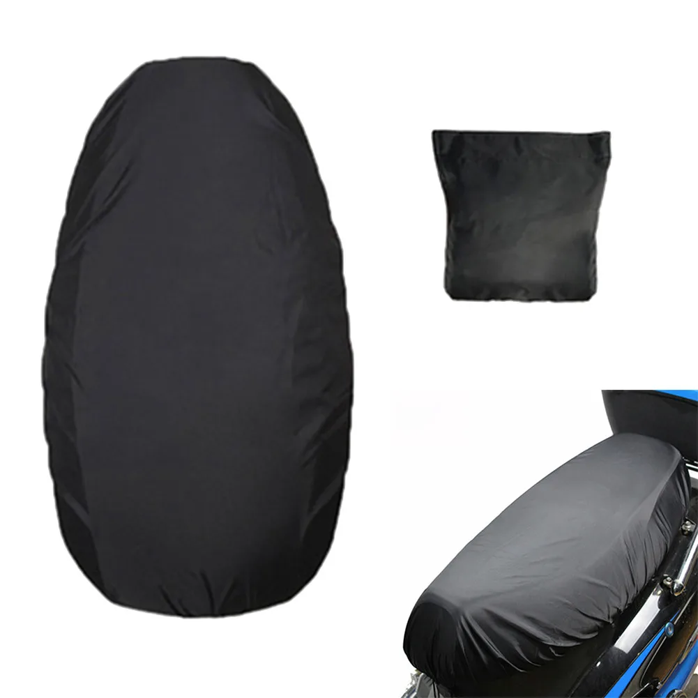 

Motorcycle Rain Seat Cover Universal Flexible Waterproof Saddle Cover Black 210D Oxford Cloth Dust UV Sun Sown Protect Accessory