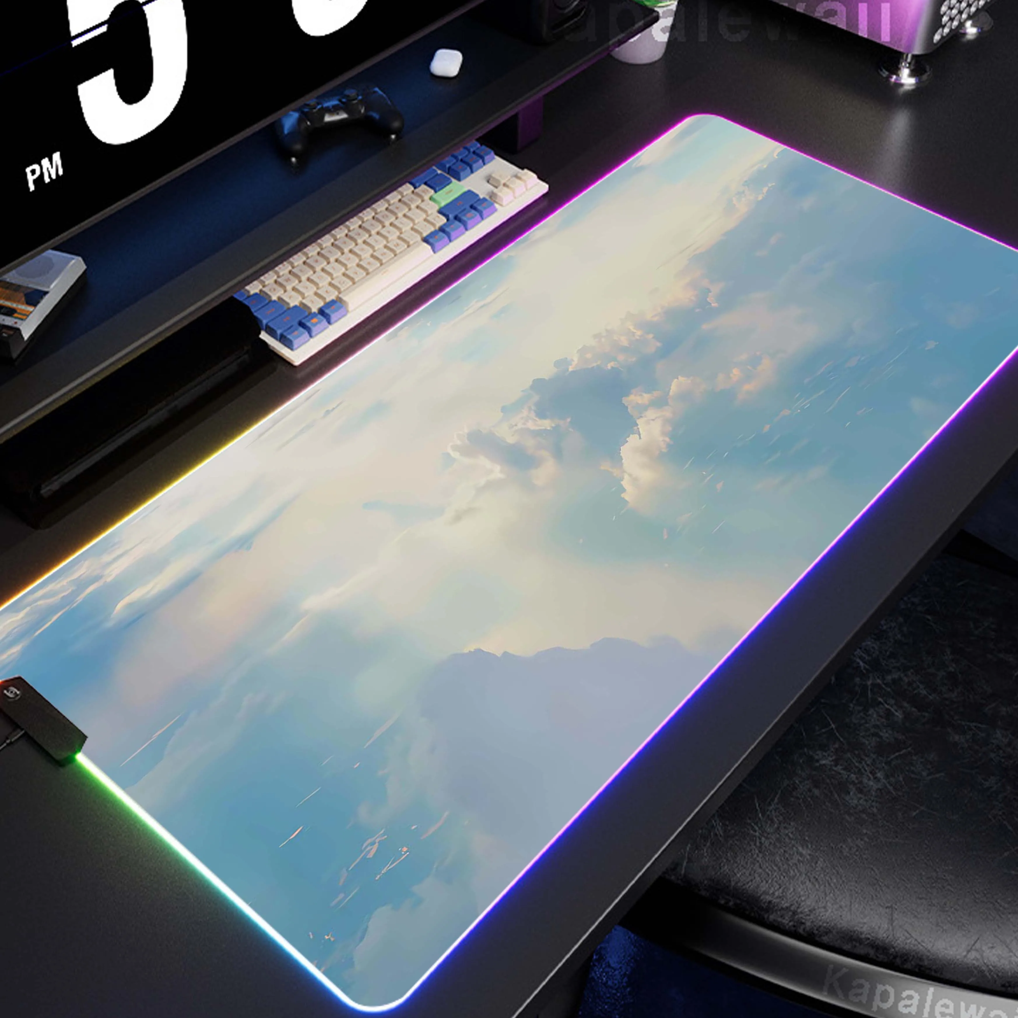 

Comic Sky Pattern Gamer Mouse Pad Locking Edge Mouse Mat Gaming Mousepad 900x400mm Keyboard Pads Tapis De Souris Mouse Pad RGB